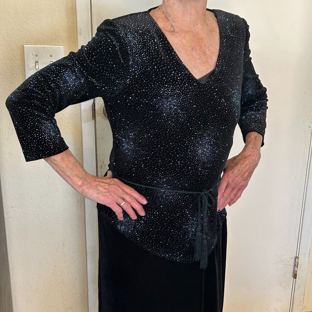 Disco Dress/ Sparkle Disco Dress/ 70's Velvet Dress/ Velvet Disco Dre